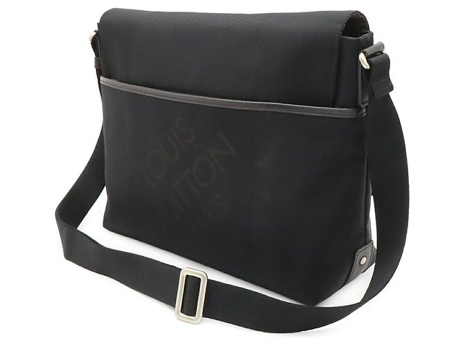 Borsa a mano e a tracolla Louis Vuitton Damier Geant Lou Nero Bianco - vista 3