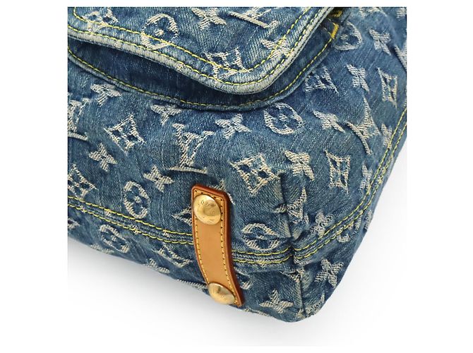 Borsa a tracolla Louis Vuitton Monogram Denim Baggy GM Blu Monogramma - vista 4