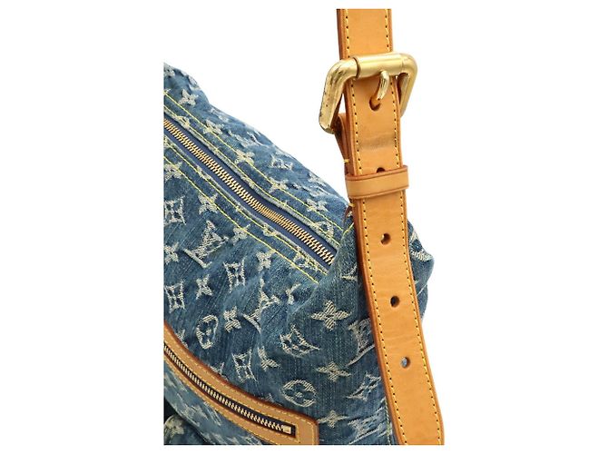 Borsa a tracolla Louis Vuitton Monogram Denim Baggy GM Blu Monogramma - vista 6