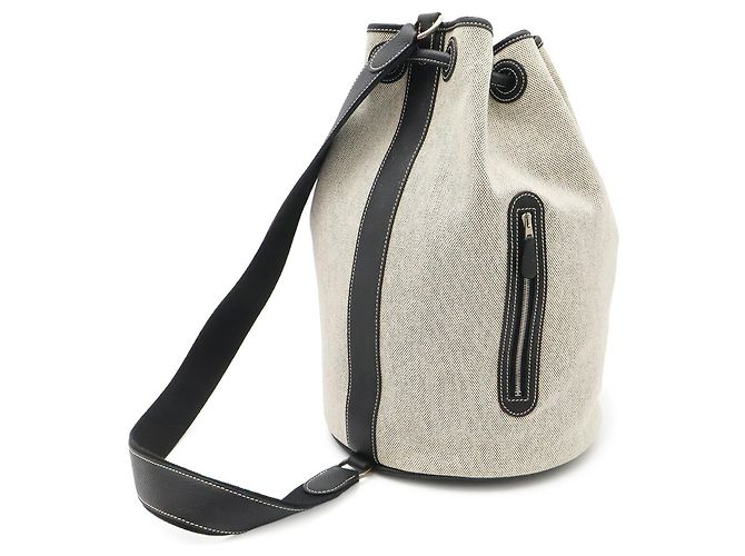 Hermès Sac Marine Recife MM Shoulder Bag Nero Bianco Grigio - vista 3
