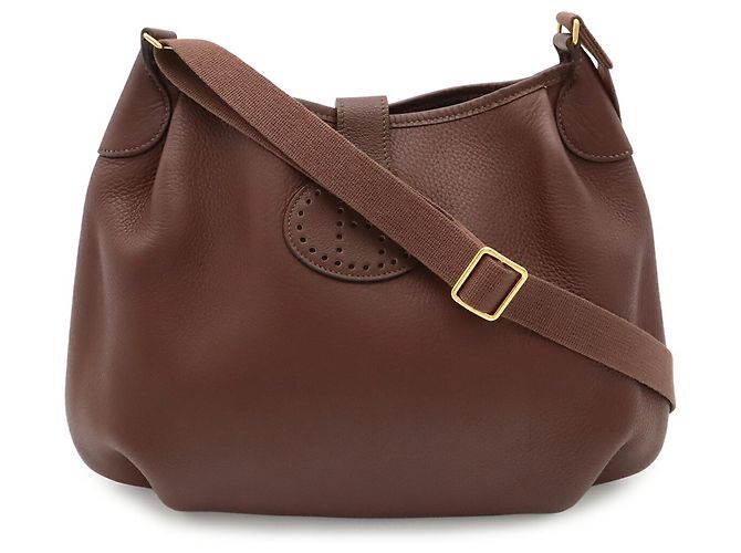 Hermès Hermes Rodeo 2 Deux Shoulder Bag Pochette Marrone Rosso Bordò - vista 2