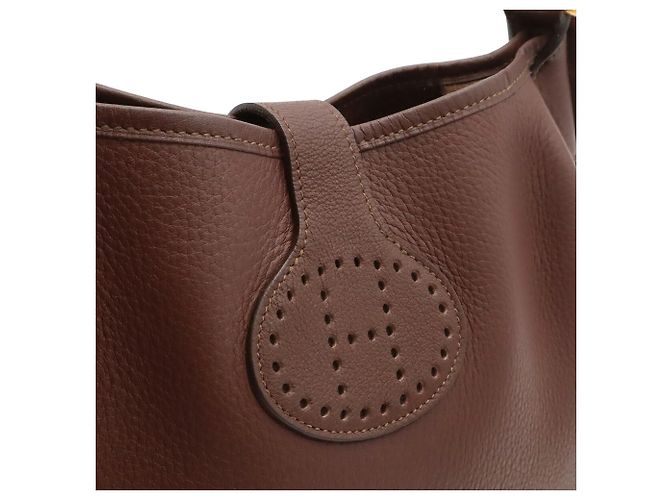 Hermès Hermes Rodeo 2 Deux Shoulder Bag Pochette Marrone Rosso Bordò - vista 8
