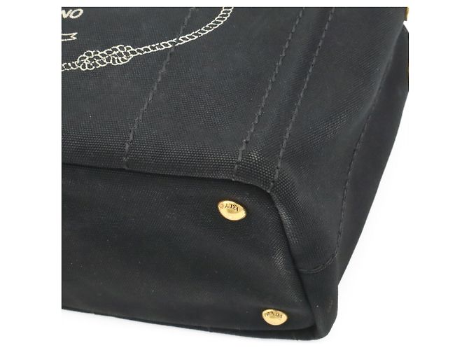 Prada Canapa Tote Bag Schwarz - Ansicht 4