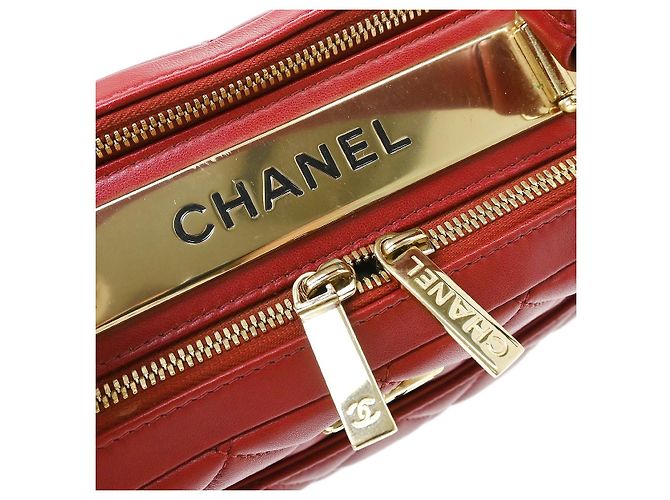 Chanel Trendy CC Top Handle Quilted Lambskin Medium Rosso - vista 7