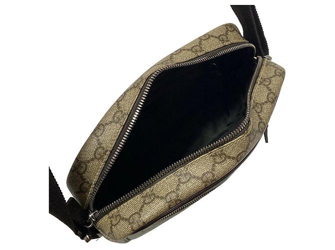 Borsa a tracolla Gucci nera in PVC argento Nero - vista 7