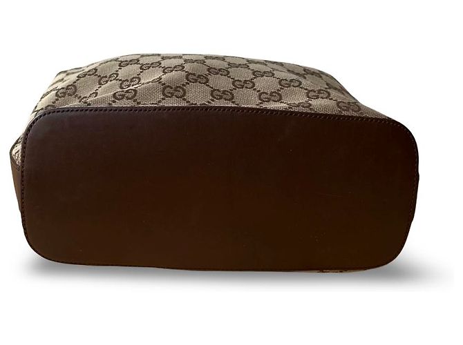 Borsa a tracolla Gucci GG Canvas Beige e Argento - vista 5