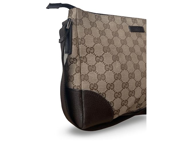 Borsa a tracolla Gucci GG Canvas e pelle - vista 2
