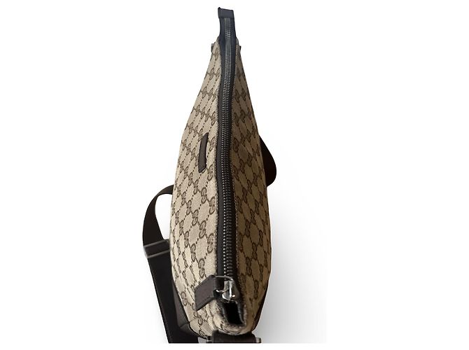 Borsa a tracolla Gucci GG Canvas e pelle - vista 4