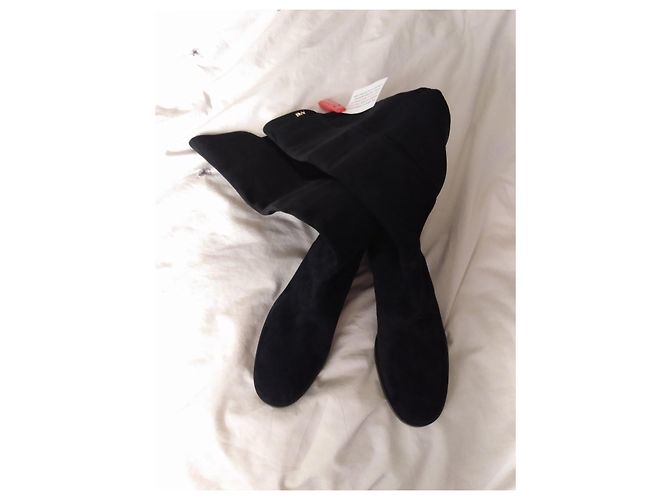 Botas altas Stuart Weitzman de ante negro - vista 16