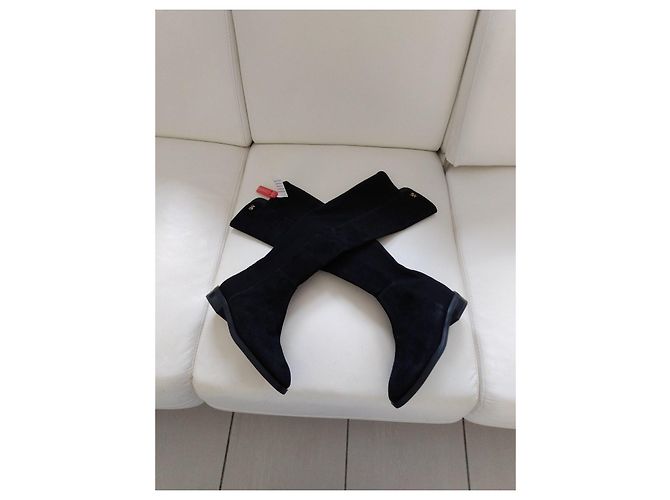 Botas altas Stuart Weitzman de ante negro - vista 2