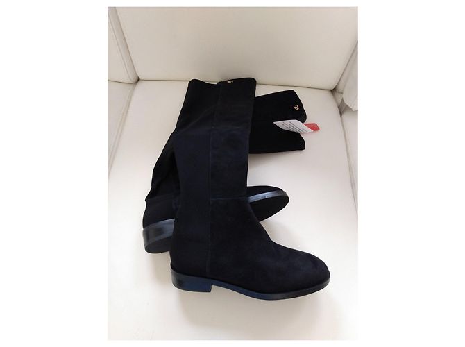 Botas altas Stuart Weitzman de ante negro - vista 4