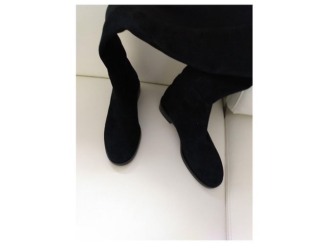 Botas altas Stuart Weitzman de ante negro - vista 6