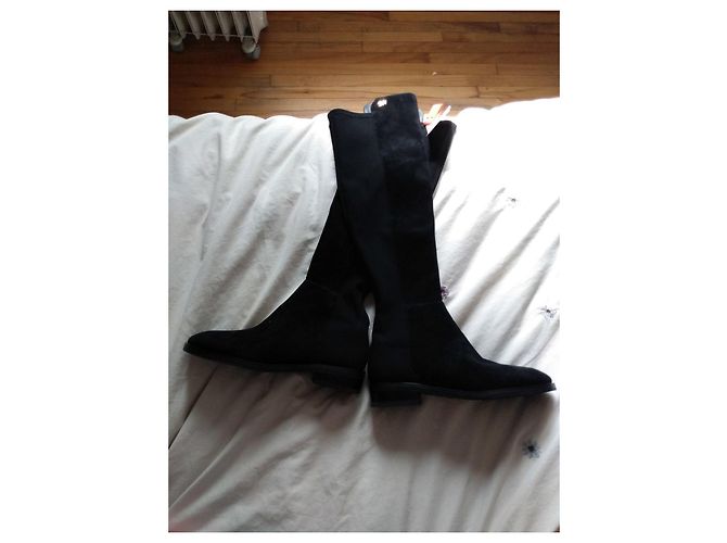 Botas altas Stuart Weitzman de ante negro - vista 9