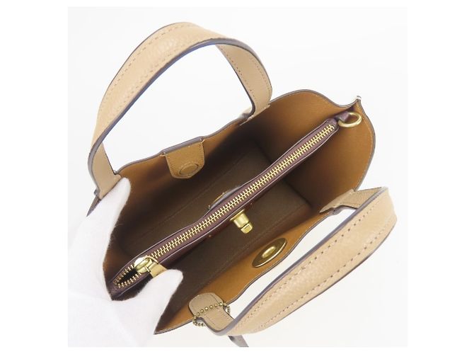 Borsa Coach Willow Beige Marrone Avorio Crudo - vista 15