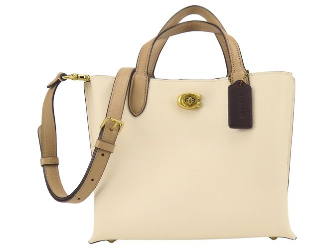 Borsa Coach Willow Beige Marrone Avorio Crudo - vista 2