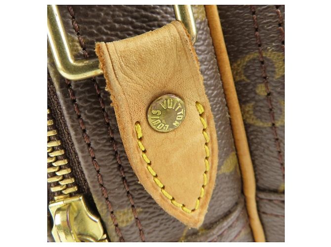 Borsa a tracolla Louis Vuitton Reporter PM in pelle Monogram marrone - vista 16