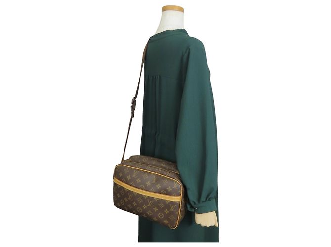 Borsa a tracolla Louis Vuitton Reporter PM in pelle Monogram marrone - vista 31