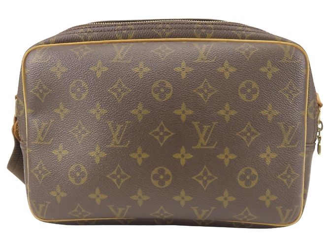 Borsa a tracolla Louis Vuitton Reporter PM in pelle Monogram marrone - vista 4
