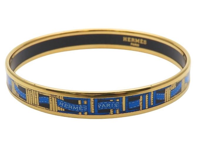 Hermès Bracciale con Charm Hermes - Blue, Gold, Black Nero D'oro - vista 2