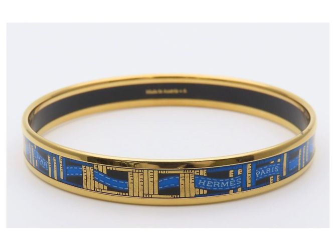 Hermès Bracciale con Charm Hermes - Blue, Gold, Black Nero D'oro - vista 5