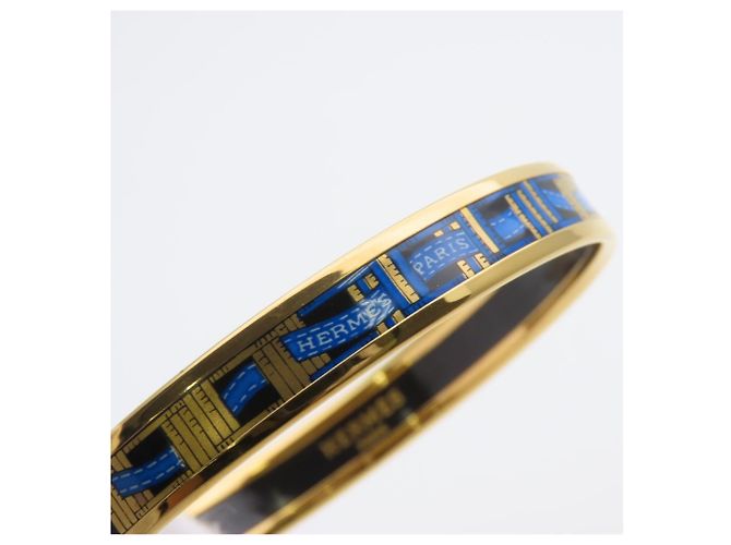 Hermès Bracciale con Charm Hermes - Blue, Gold, Black Nero D'oro - vista 9