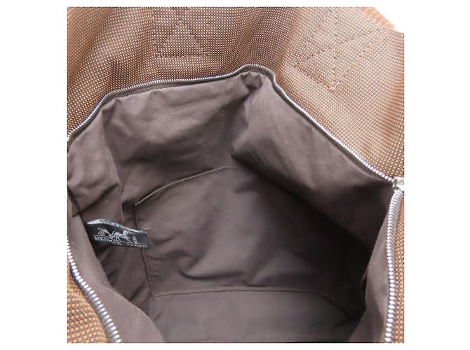 Hermès Borsa Tote Hermes Herline Cabas Marrone - vista 17