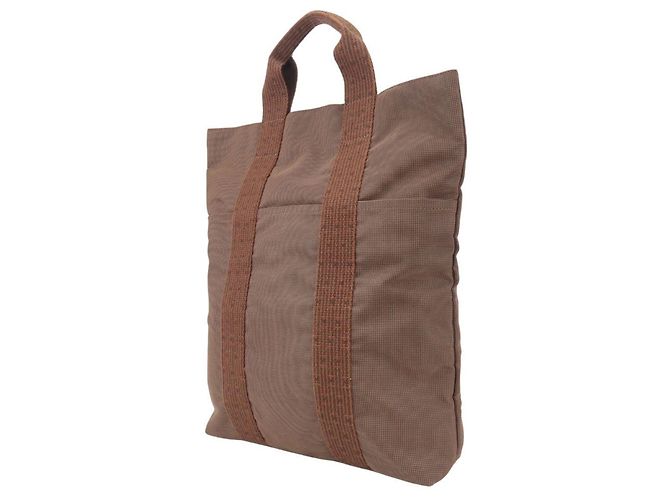 Hermès Borsa Tote Hermes Herline Cabas Marrone - vista 3