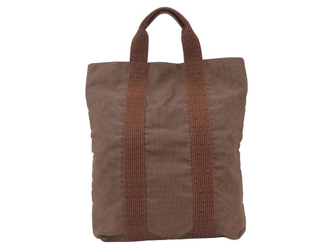 Hermès Borsa Tote Hermes Herline Cabas Marrone - vista 5
