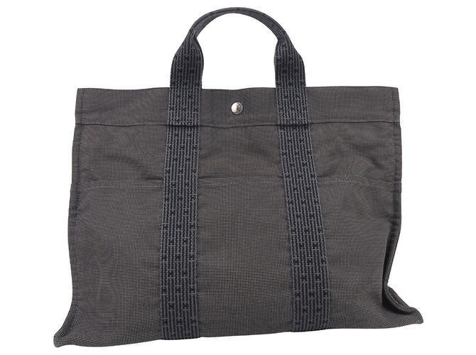 Hermès Borsa Tote Hermes Gray Herline MM Marrone - vista 5