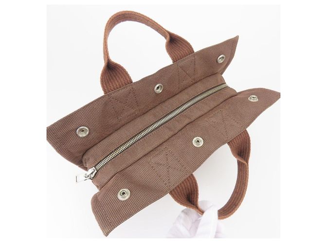 Hermès Hermes Herline PM Canvas Tote Bag in Braun - Ansicht 13