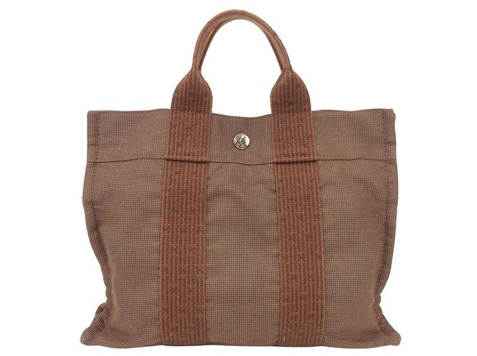 Hermès Hermes Herline PM Canvas Tote Bag in Braun - Ansicht 2