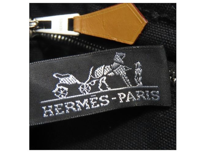 Hermès Borsa Fourre-Tout PM Hermes Marrone Nero - vista 14