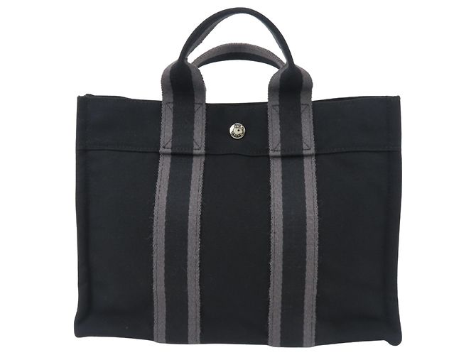 Hermès Borsa Fourre-Tout PM Hermes Marrone Nero - vista 2
