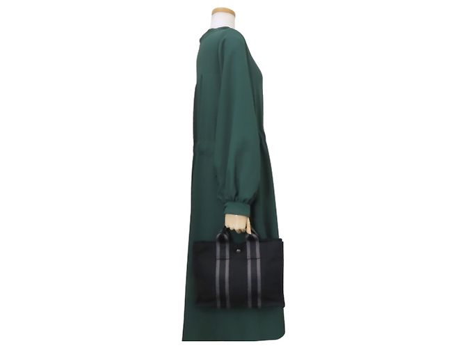 Hermès Borsa Fourre-Tout PM Hermes Marrone Nero - vista 20