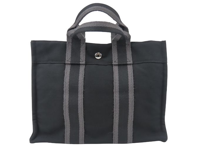 Hermès Borsa Fourre-Tout PM Hermes Marrone Nero - vista 4