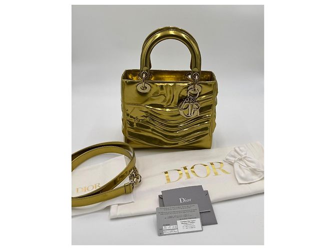 Borsa Christian Dior Lady Dior Art Jason Martin Oro D'oro - vista 10