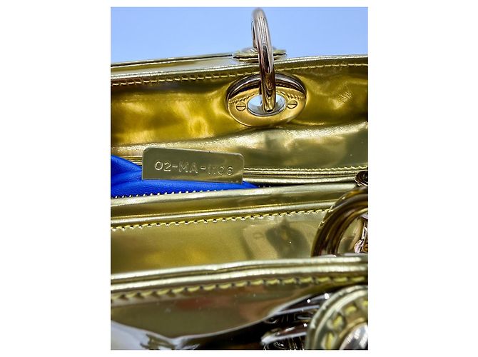 Borsa Christian Dior Lady Dior Art Jason Martin Oro D'oro - vista 13