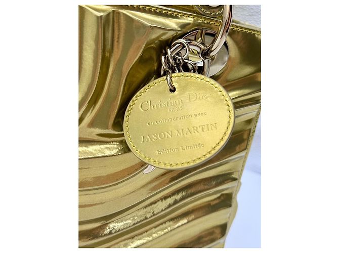 Borsa Christian Dior Lady Dior Art Jason Martin Oro D'oro - vista 2