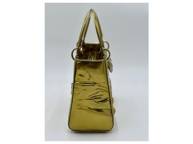 Borsa Christian Dior Lady Dior Art Jason Martin Oro D'oro - vista 4