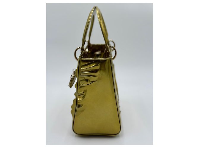 Borsa Christian Dior Lady Dior Art Jason Martin Oro D'oro - vista 5
