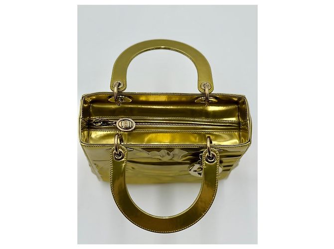 Borsa Christian Dior Lady Dior Art Jason Martin Oro D'oro - vista 8