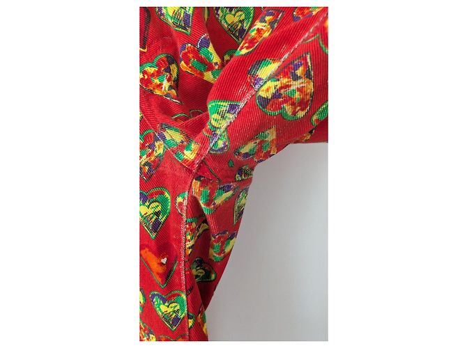 Pantaloni Versace Jeans Signature Stampa Cuori Arancione - vista 7