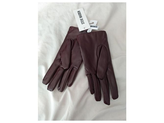 Steve Madden Lederhandschuhe Bordeaux - Ansicht 3