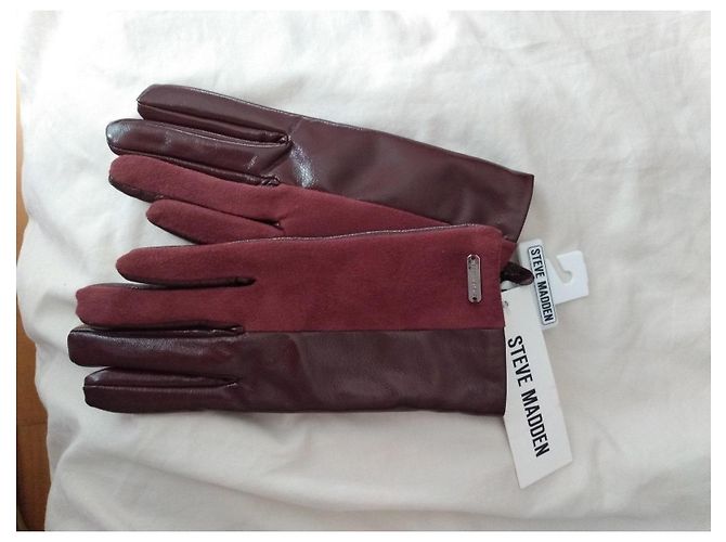 Steve Madden Lederhandschuhe Bordeaux - Ansicht 7