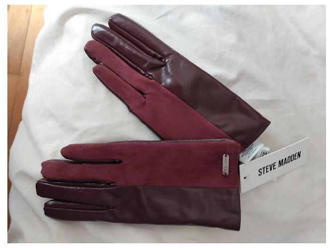 Steve Madden Lederhandschuhe Bordeaux - Ansicht 8