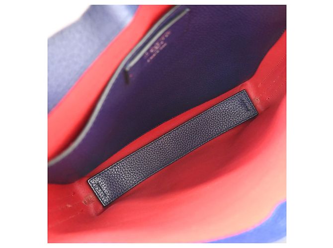 Loewe Anagram Leather Blu - vista 3