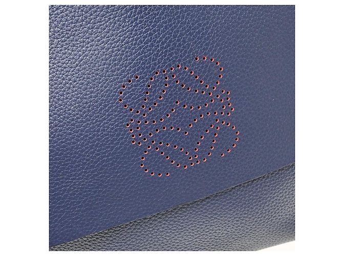 Loewe Anagram Leather Blu - vista 7