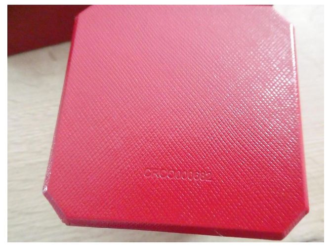Cartier Red Leather Ring Box Gold hardware - view 6