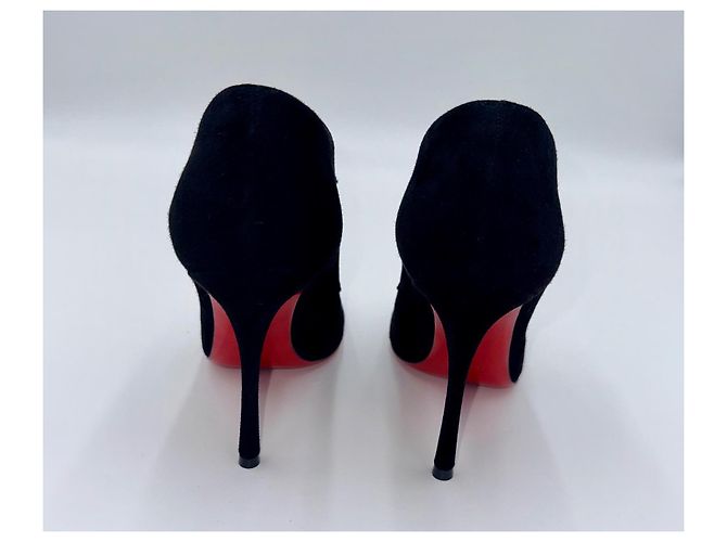 Christian Louboutin Bootoni MJ 100 Stivaletti Camoscio Nero - vista 4