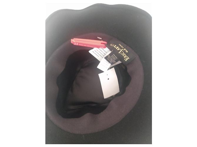 Autre Marque Cappello fedora in lana nero - vista 3